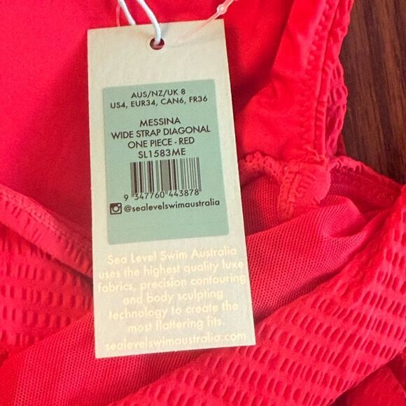 NWT Sea Level Swim Messina Wide Strap One Piece Swimsuit size 4 - Picture 6 of 8